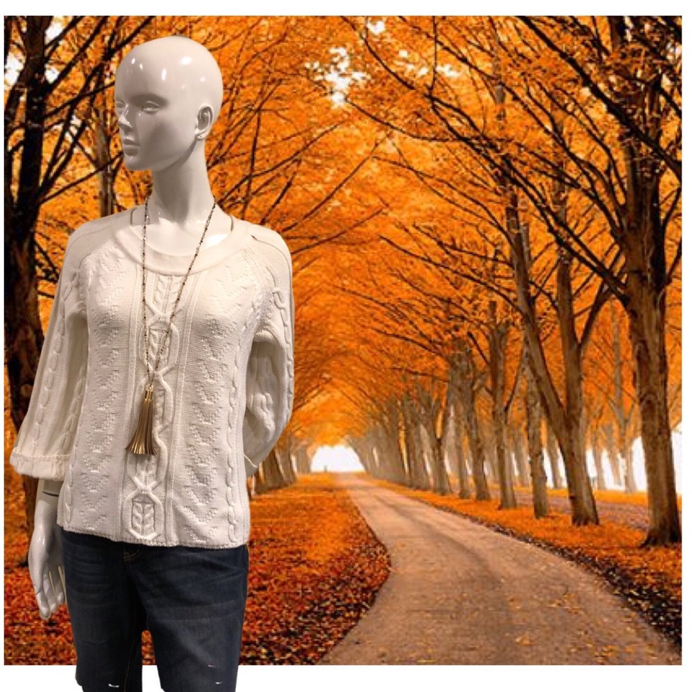 EUC Coldwater Creek Offwhite/Cream Sweater